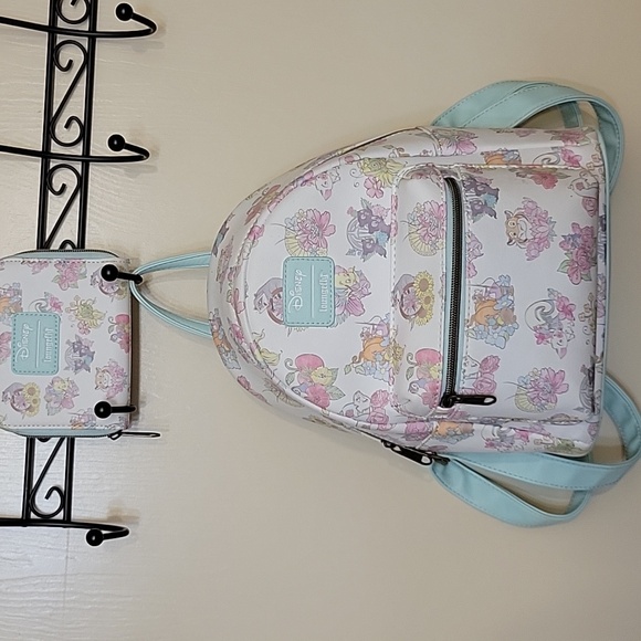 Loungefly Handbags - Loungefly Disney Sidekicks Backpack and Wallet - White and Mint